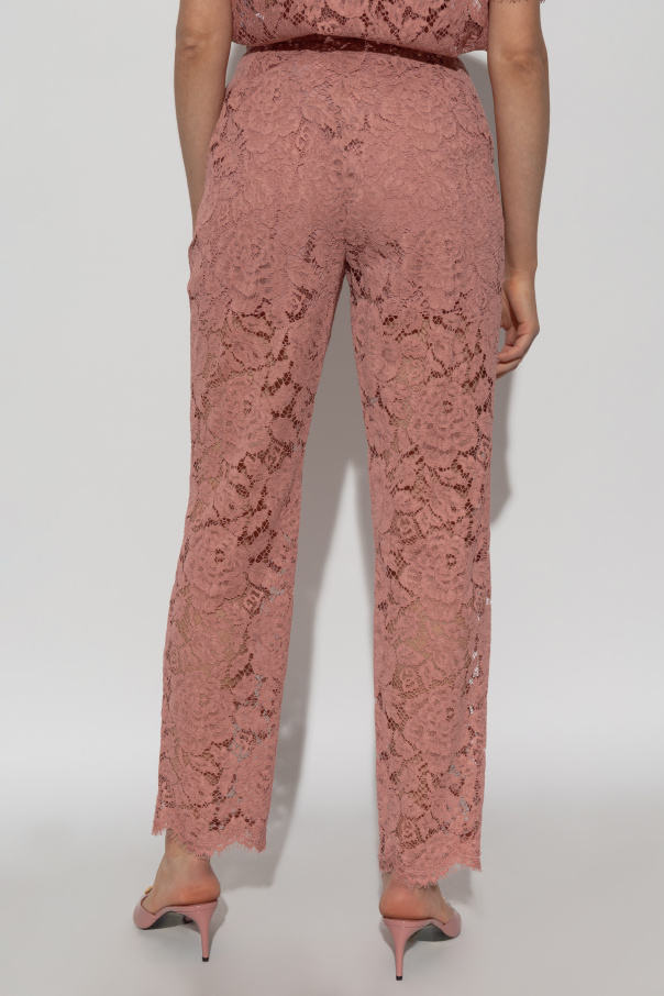 Pink Lace trousers Dolce & Gabbana - Vitkac AS